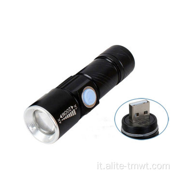 Flashlight multifunzione ricaricabile ricaricabile alla luce bianca fredda